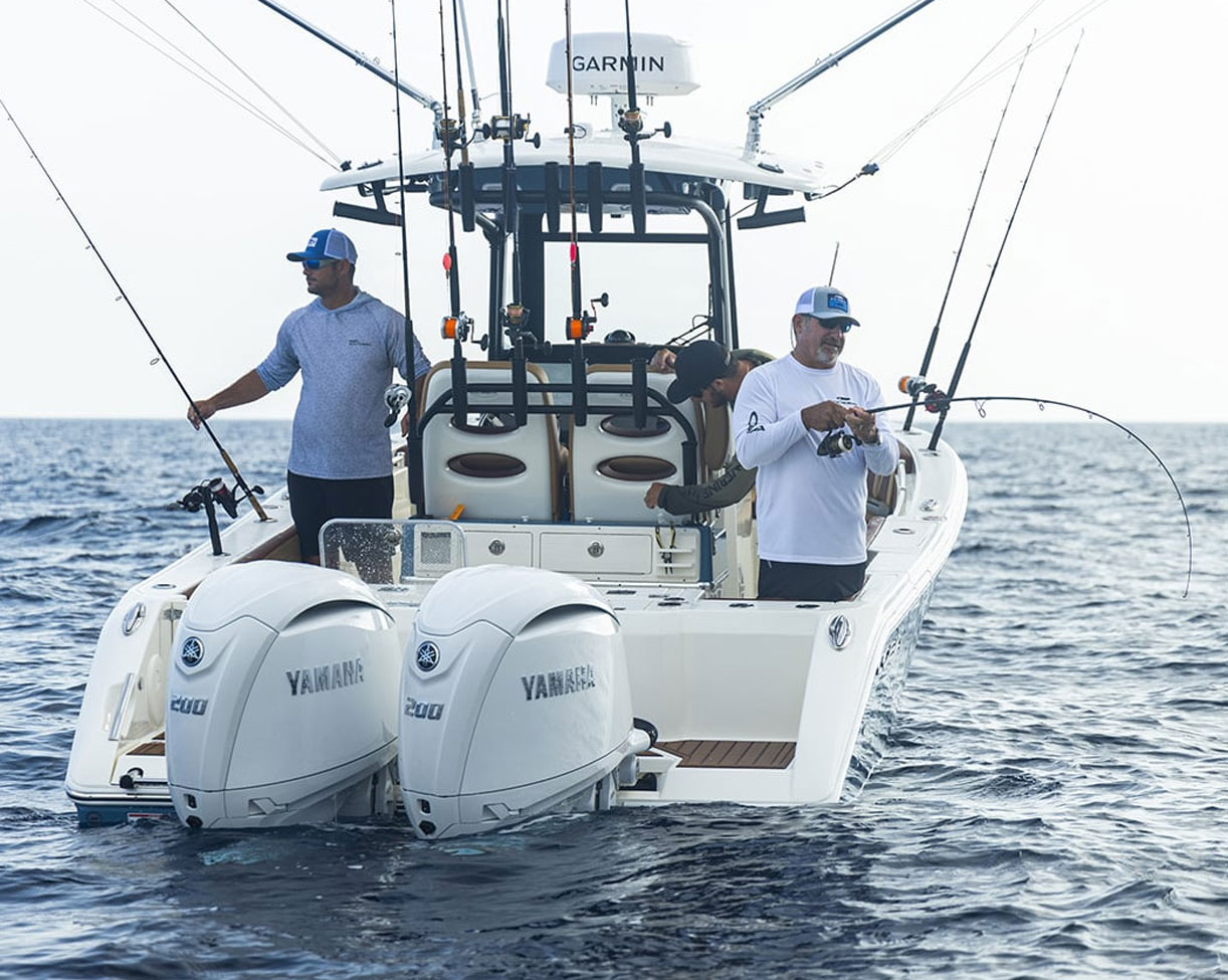 265 CC Open people fishing off boat