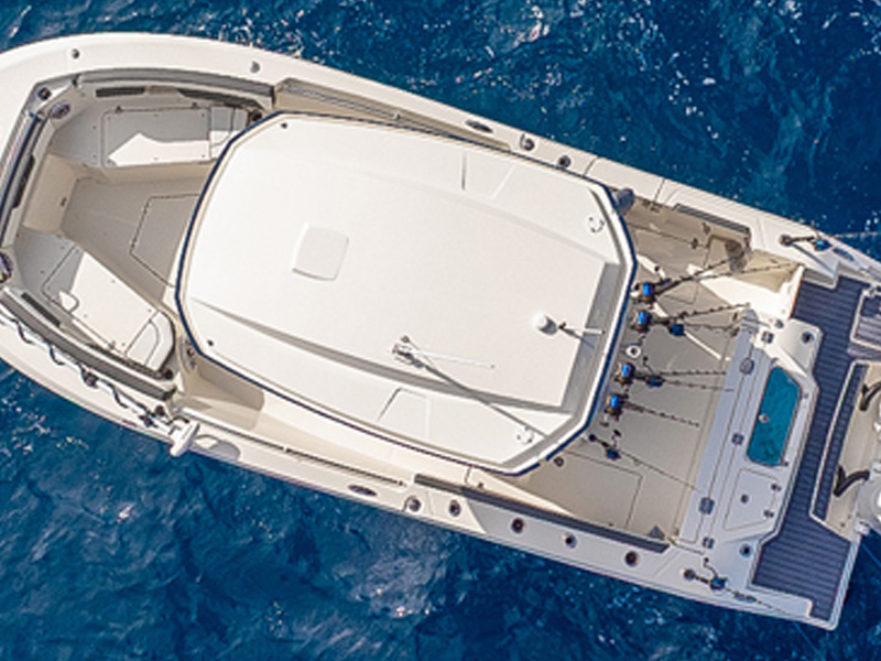 overhead of boat