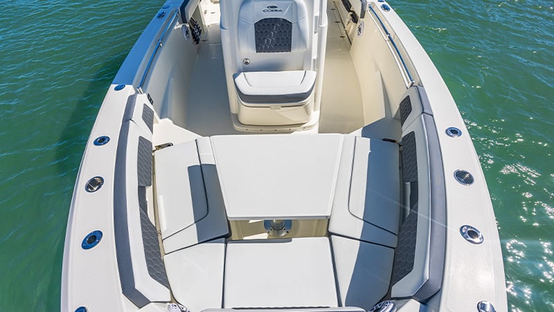 interior view of the 265CC seating