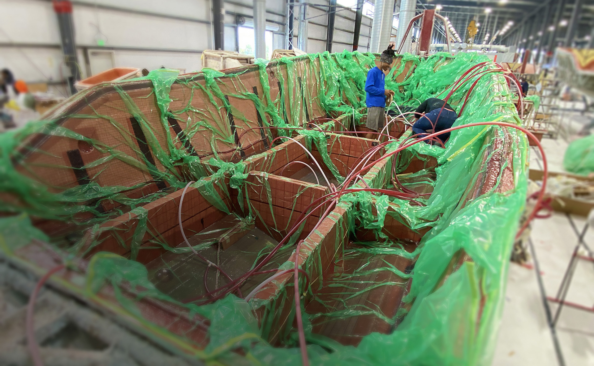 manufacturing floor for Cobia boats